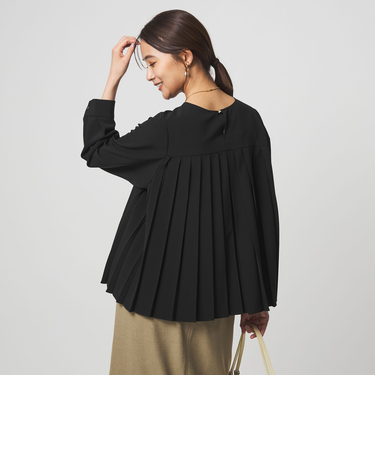 ［size SHORTあり］パウドレ プリーツ ブラウス ウォッシャブル ストレッチ