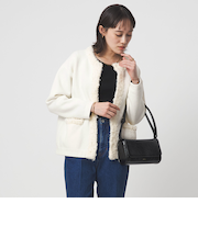 ブークレ×フリンジ カーディガン ウォッシャブル