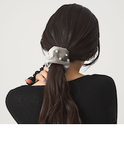 【WEB限定】起毛 ヘアカフ(フェイクパール)クラップカフ / ポニーフック / フックポニー