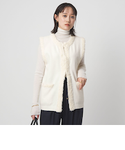 ブークレ×フリンジ ベスト ウォッシャブル