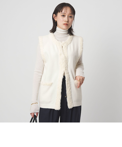 ブークレ×フリンジ ベスト ウォッシャブル