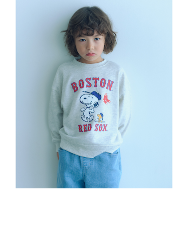 ＜PEANUTS＞コラボレーション MLB 裏毛 スウェット /トレーナー / キッズ  100cm-130cm