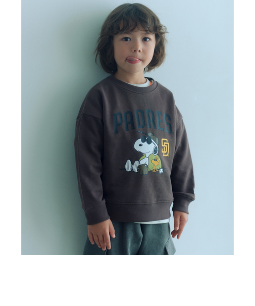 ＜PEANUTS＞コラボレーション MLB 裏毛 スウェット /トレーナー / キッズ  100cm-130cm
