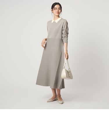 ハイショク エリツキ ニット ワンピース