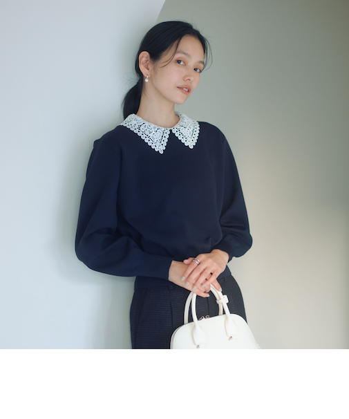 【WEB限定】エリレース 2WAY ニット プルオーバー ウォッシャブル