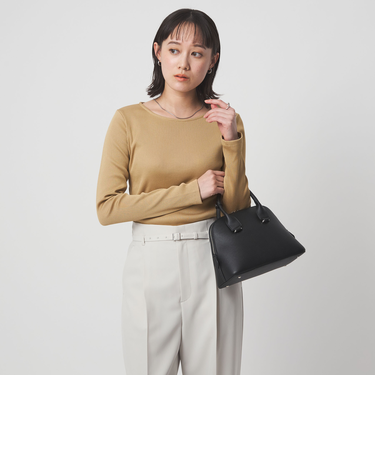 ブライトリブ ボートネック ロングスリーブ カットソー