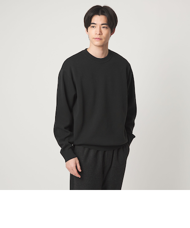 コットン シルク ミラノリブ クルーネック ニット