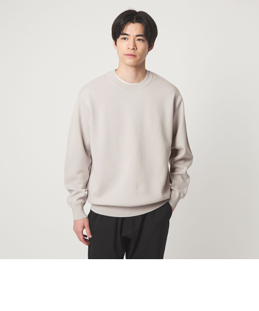 コットン シルク ミラノリブ クルーネック ニット