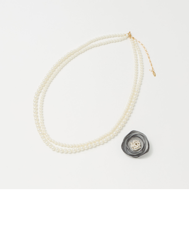 コサージュ付き 5WAY ネックレス