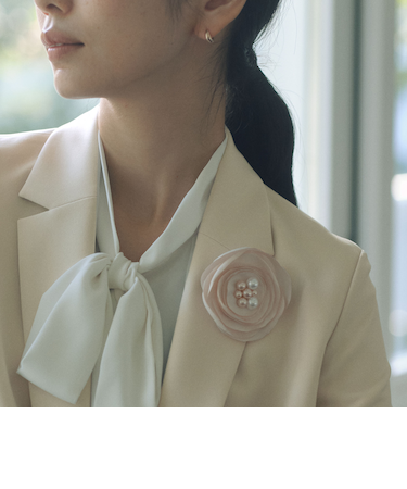 フラットフラワー コサージュ