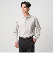 コットン ブロード ワイドカラー ドレスシャツ -形態安定-