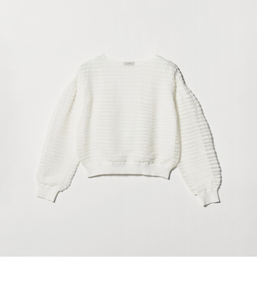 レイヤー プルオーバー ニット