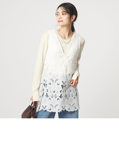 リブ ニット クルーネック プルオーバー ウォッシャブル