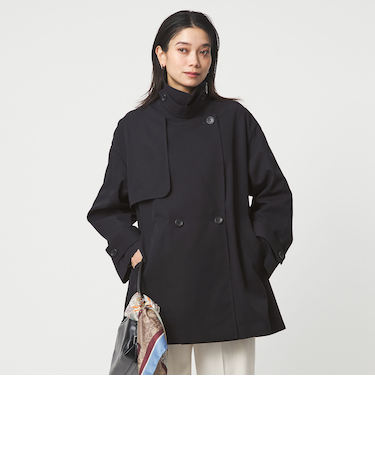 ［size SHORTあり］ミドル トレンチ コート 撥水