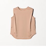 サテン ドッキング ラウンドヘム タンクトップ カットソー