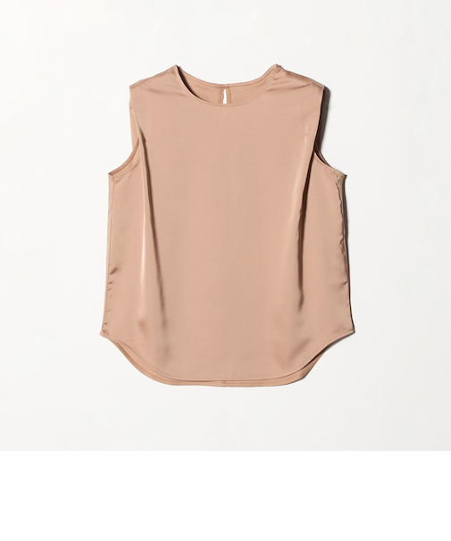 サテン ドッキング ラウンドヘム タンクトップ カットソー