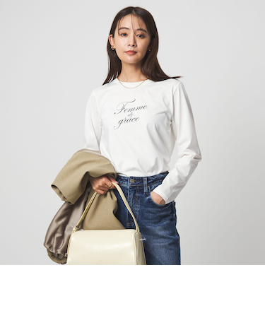 ロゴ ロングスリーブ カットソー