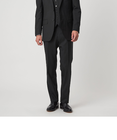 REDA トロピカル 無地 スリム ノープリーツ スーツパンツ