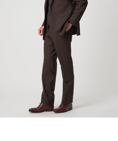 REDA トロピカル 無地 スリム ノープリーツ スーツパンツ