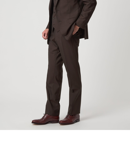 REDA トロピカル 無地 スリム ノープリーツ スーツパンツ