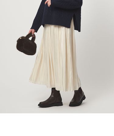 シャイニー プリーツ スカート