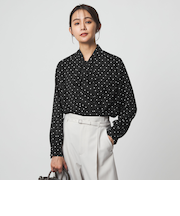 トロミ ボウタイ ブラウス マシンウォッシャブル