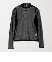 シアー ドット タートルネック カットソー