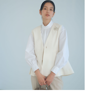 ［size SHORTあり］フルリー ペプラム ジレ