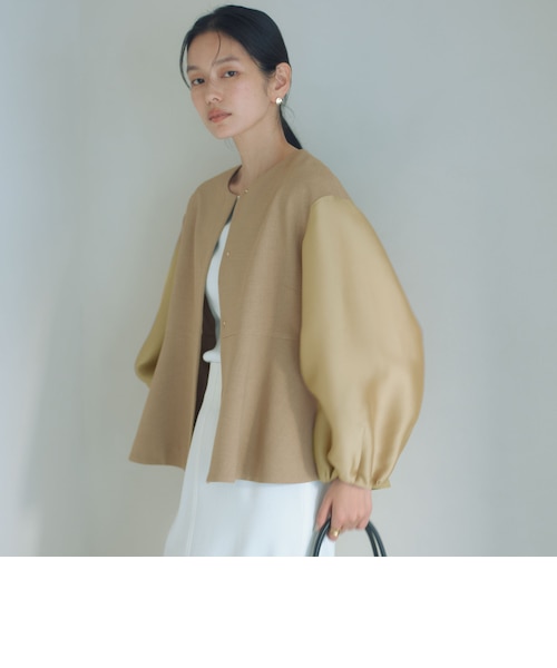 green label relaxing fleurieフォルム ジャケット size SHORTあり］fleurie(フルリー) フォルム ジャケット｜グリーン