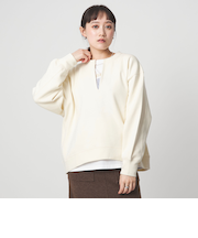 【WEB限定】<at ease>ダブルフェイス 裏起毛 プルオーバー カットソー