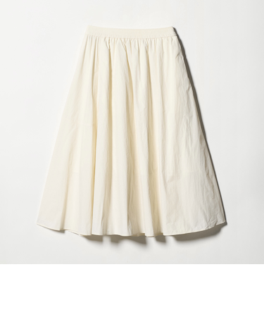 ギャザー フレア スカート オフホワイト