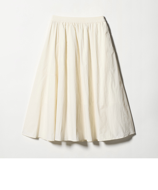 ギャザー フレア スカート オフホワイト