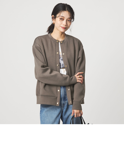 ダンボール ノーカラー カーディガン