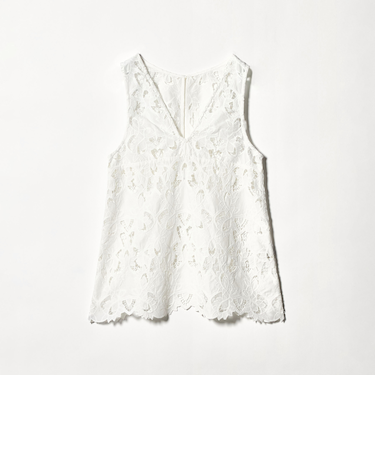 レース ノースリーブ ブラウス