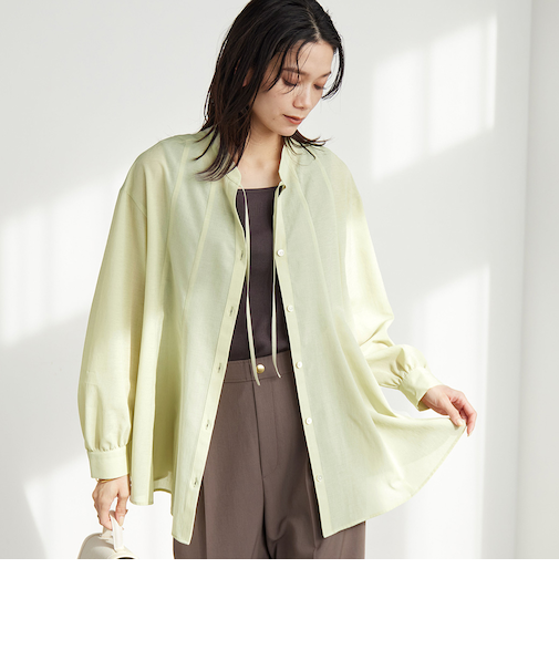 ［size SHORTあり］ミルフィーユ フレア ブラウス