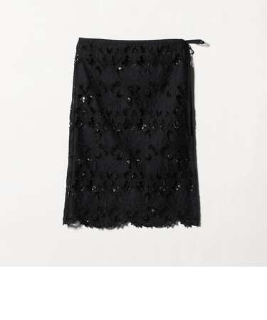 レース レイヤード スカート