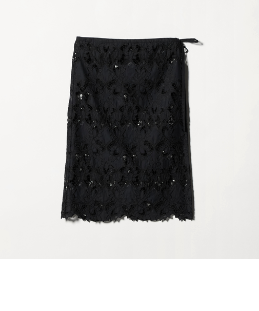 レース レイヤード スカート