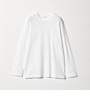 LONG FIBER COTTON クリア クルーネック 長袖 Tシャツ