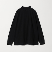 LONG FIBER COTTON クリア モックネック 長袖 Tシャツ