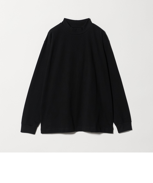 LONG FIBER COTTON クリア モックネック 長袖 Tシャツ