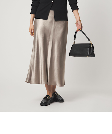 サテン ナロー スカート