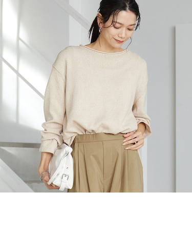 スラブ ニット プルオーバー ウォッシャブル