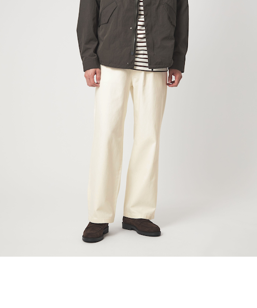 ウォッシュド ワイド デニムパンツ