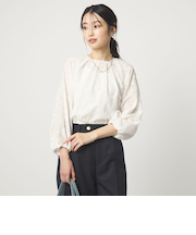 カットジャガード ブラウス