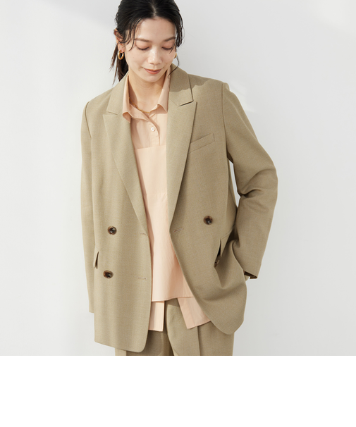 ［size SHORTあり］ラミーブレンド ダブル ジャケット