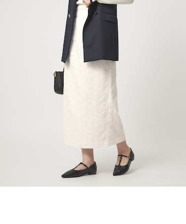 カットジャガード タイト スカート