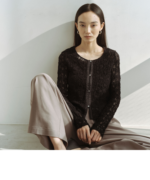 ＜SEASONAL COLLECTION＞2WAY  レース カーディガン
