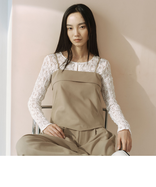 ＜SEASONAL COLLECTION＞2WAY  レース カーディガン