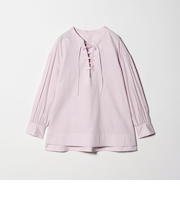 レースアップ ブラウス