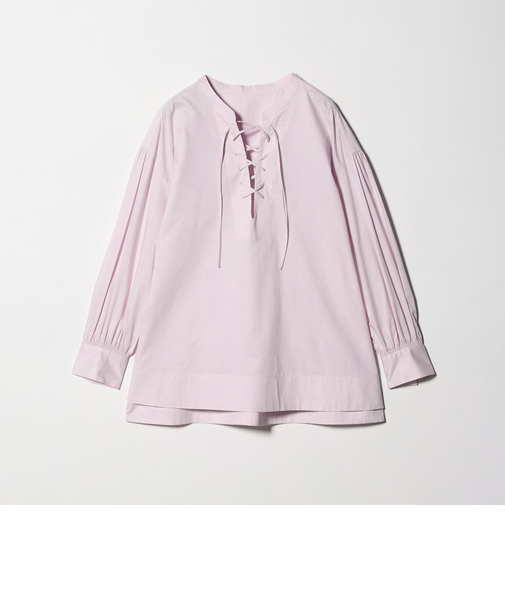 レースアップ ブラウス